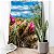 Quadro Decorativo Canvas Floral Cactos com Flor Rosa Vertical - Imagem 1