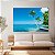Quadro Decorativo Canvas Paisagem Litoral Oceano Praia com Coqueiros Horizontal - Imagem 5