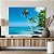 Quadro Decorativo Canvas Paisagem Litoral Oceano Praia com Coqueiros Horizontal - Imagem 4