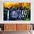 Quadro Decorativo Canvas Paisagem Cachoeira e Árvores com Folhas Coloridas - Imagem 4