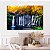 Quadro Decorativo Canvas Paisagem Cachoeira e Árvores com Folhas Coloridas - Imagem 2