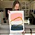 Quadro Decorativo Canvas Formas Abstratas Rosado Dourado e Azul - Imagem 4