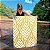 Quadro Decorativo Canvas Abstrato Padrão Losangos Branco e Dourado Vertical - Imagem 6