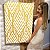 Quadro Decorativo Canvas Abstrato Padrão Losangos Branco e Dourado Vertical - Imagem 5