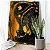 Quadro Decorativo Canvas Pintura Abstrata Preta e Dourada Vertical - Imagem 3