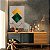 Quadro Decorativo Canvas Abstrato Losangos Coloridos e Linhas Douradas Vertical - Imagem 3