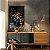 Quadro Decorativo Canvas Abstrato Moderno Estilo Nórdico com Pássaros Dourados Vertical - Imagem 4