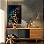 Quadro Decorativo Canvas Abstrato Estilo Nórdico com Borboletas Douradas em Círculo Vertical - Imagem 3
