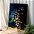 Quadro Decorativo Canvas Abstrato Estilo Nórdico com Borboletas Douradas em Círculo Vertical - Imagem 2