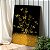 Quadro Decorativo Canvas Abstrato Estilo Nórdico Borboletas Douradas e Fundo Preto Vertical - Imagem 2