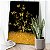 Quadro Decorativo Canvas Abstrato Estilo Nórdico Borboletas Douradas e Fundo Preto Vertical - Imagem 4