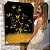 Quadro Decorativo Canvas Abstrato Estilo Nórdico Borboletas Douradas e Fundo Preto Vertical - Imagem 6
