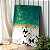Quadro Decorativo Canvas Abstrato Borboletas Douradas Fundo Branco e Verde Água Vertical - Imagem 3