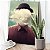 Quadro Decorativo Canvas Surrealismo Homem com Cabeça nas Nuvens Vertical - Imagem 3