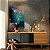 Quadro Decorativo Canvas Pintura Abstrata Cores Frias e Pontos Luminosos Vertical - Imagem 3