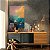 Quadro Decorativo Canvas Pintura Abstrata Cores Frias e Pontos Luminosos Vertical - Imagem 3