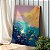 Quadro Decorativo Canvas Pintura Abstrata Cores Frias e Pontos Luminosos Vertical - Imagem 1
