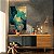 Quadro Decorativo Canvas Pintura Abstrata Cores Frias Vertical - Imagem 3