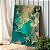 Quadro Decorativo Canvas Pintura Abstrata Cores Frias Verde Água Vertical - Imagem 1