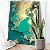 Quadro Decorativo Canvas Pintura Abstrata Cores Frias Verde Água Vertical - Imagem 3