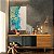 Quadro Decorativo Canvas Pintura Abstrata Cores Frias Suaves Vertical - Imagem 3