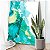 Quadro Decorativo Canvas Pintura Abstrata Cores Frias Suaves Vertical - Imagem 1
