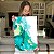 Quadro Decorativo Canvas Pintura Abstrata Cores Frias Suaves Vertical - Imagem 4