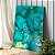 Quadro Decorativo Canvas Pintura Abstrata Cores Frias Suaves Vertical - Imagem 1