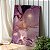 Quadro Decorativo Canvas Pintura Abstrata Tons de Roxo com Pontos Luminosos Vertical - Imagem 1