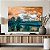 Quadro Decorativo Canvas Paisagem Campo com Lago e Céu em Tom Dourado Horizontal - Imagem 2