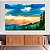 Quadro Decorativo Canvas Paisagem Campo com Montanhas ao Fundo Raios de Sol Horizontal - Imagem 5