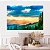 Quadro Decorativo Canvas Paisagem Campo com Montanhas ao Fundo Raios de Sol Horizontal - Imagem 3
