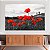 Quadro Decorativo Canvas Flores Vermelhas em Paisagem Preta e Branca Horizontal - Imagem 4