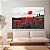 Quadro Decorativo Canvas Flores Vermelhas em Paisagem Preta e Branca Horizontal - Imagem 3