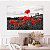 Quadro Decorativo Canvas Flores Vermelhas em Paisagem Preta e Branca Horizontal - Imagem 2