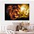 Quadro Decorativo Canvas Animais Leão Paisagem com Céu Dourado Horizontal - Imagem 4