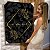 Quadro Decorativo Canvas Abstrato Amor Detalhes Dourados e Fundo Folhas Pretas Vertical - Imagem 5