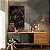 Quadro Decorativo Canvas Abstrato Fé Detalhes Dourados e Fundo Folhas Pretas Vertical - Imagem 3