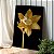 Quadro Decorativo Canvas Floral Flor de Narciso Dourada Golden Vertical - Imagem 2
