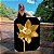 Quadro Decorativo Canvas Floral Flor de Narciso Dourada Golden Vertical - Imagem 1