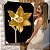 Quadro Decorativo Canvas Floral Flor de Narciso Dourada Golden Vertical - Imagem 6