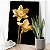 Quadro Decorativo Canvas Par de Flores de Narciso Douradas Golden Vertical - Imagem 2