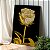 Quadro Decorativo Canvas Floral Rosa Dourada Golden Vertical - Imagem 3