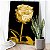 Quadro Decorativo Canvas Floral Rosa Dourada Golden Vertical - Imagem 4