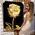 Quadro Decorativo Canvas Floral Rosa Dourada Golden Vertical - Imagem 6