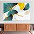 Quadro Decorativo Canvas Folhas de Lótus Coloridas em Fundo Suave Horizontal - Imagem 2
