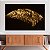 Quadro Decorativo Canvas Asa Direita de Pássaro Dourado Golden Fundo Preto Horizontal - Imagem 3