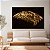 Quadro Decorativo Canvas Asa Direita de Pássaro Dourado Golden Fundo Preto Horizontal - Imagem 4