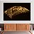 Quadro Decorativo Canvas Asa Esquerda de Pássaro Dourado Golden Fundo Preto Horizontal - Imagem 3
