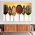 Quadro Decorativo Canvas Composição Abstrata de Folhas em Tons Terrosos Horizontal - Imagem 5